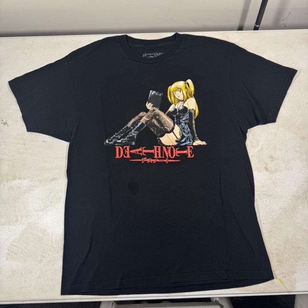 Death Note Misa Amane Anime Graphic T-Shirt Mens Large Black Official
